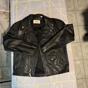 Buck Mason Black Leather Jacket